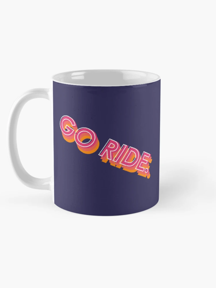 Thumbnail 5 of 6, Coffee Mug, Go Ride Text Art 3D Effect designed and sold by RabeDesigns.