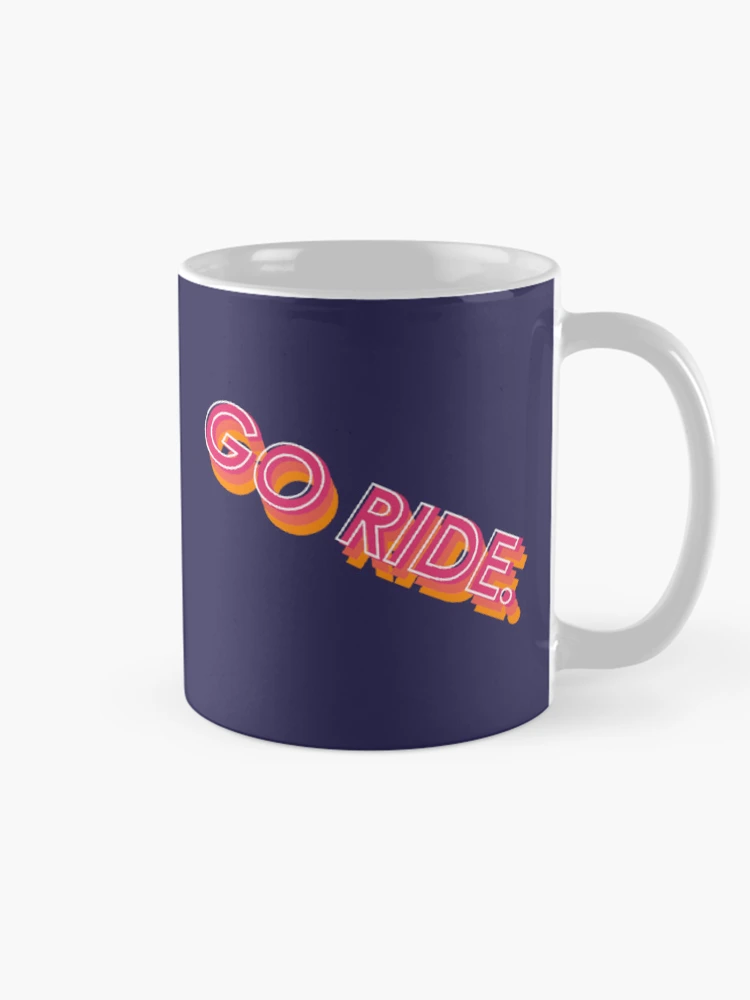 Thumbnail 3 of 6, Coffee Mug, Go Ride Text Art 3D Effect designed and sold by RabeDesigns.