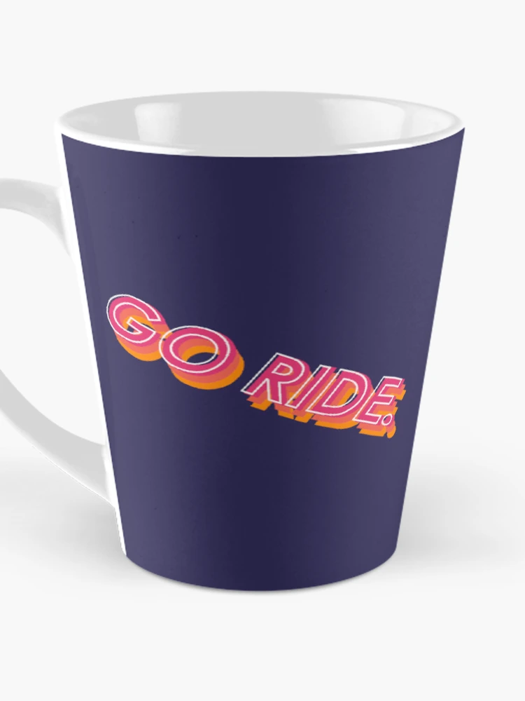 Thumbnail 3 of 4, Coffee Mug, Go Ride Text Art 3D Effect designed and sold by RabeDesigns.