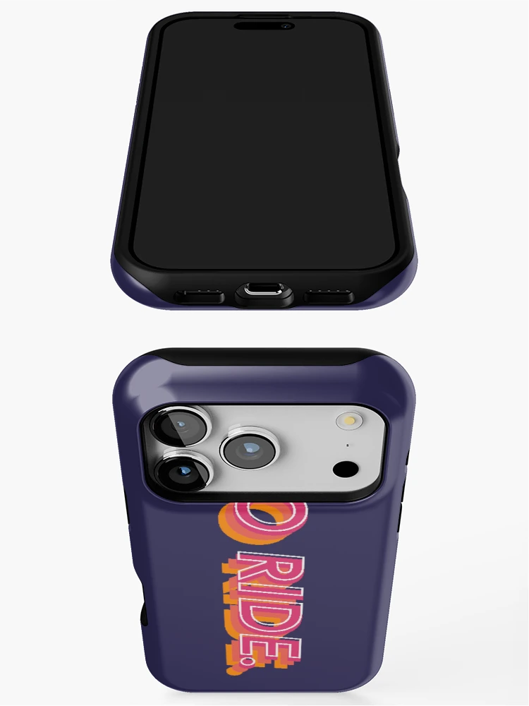 Thumbnail 3 of 4, iPhone Case, Go Ride Text Art 3D Effect designed and sold by RabeDesigns.