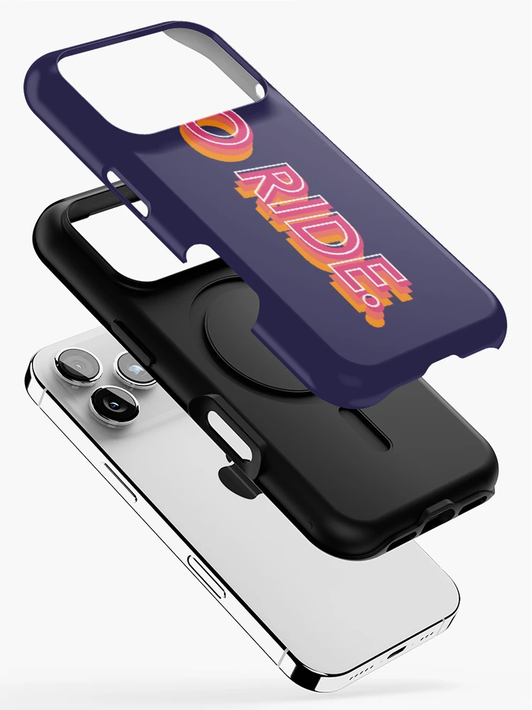 Thumbnail 2 of 4, iPhone Case, Go Ride Text Art 3D Effect designed and sold by RabeDesigns.