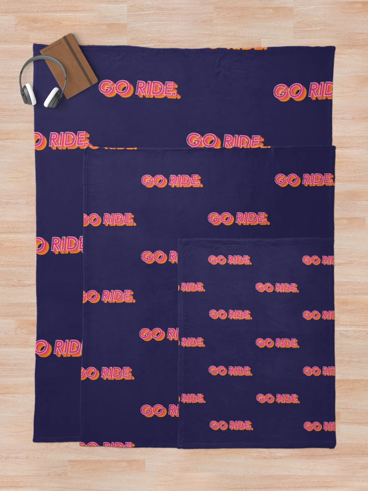 Thumbnail 5 of 6, Throw Blanket, Go Ride Text Art 3D Effect designed and sold by RabeDesigns.