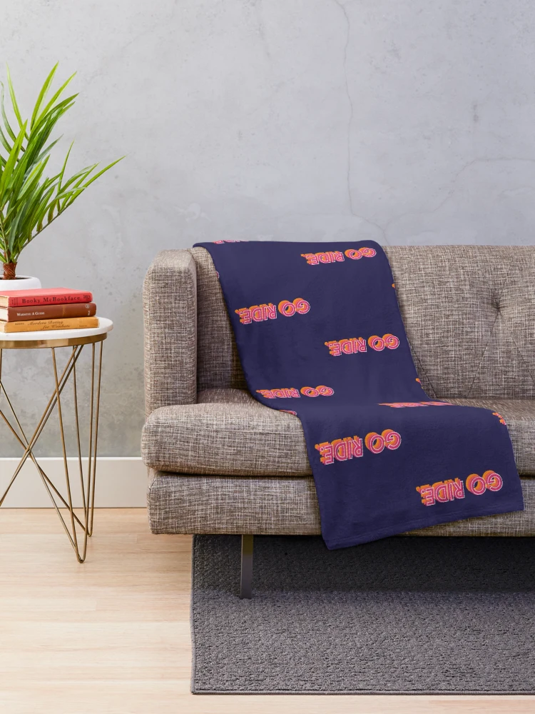 Thumbnail 2 of 6, Throw Blanket, Go Ride Text Art 3D Effect designed and sold by RabeDesigns.