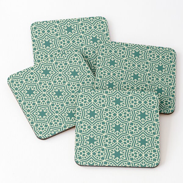 Item preview, green and cream abstract seamless pattern designed and sold by rasagamastore.