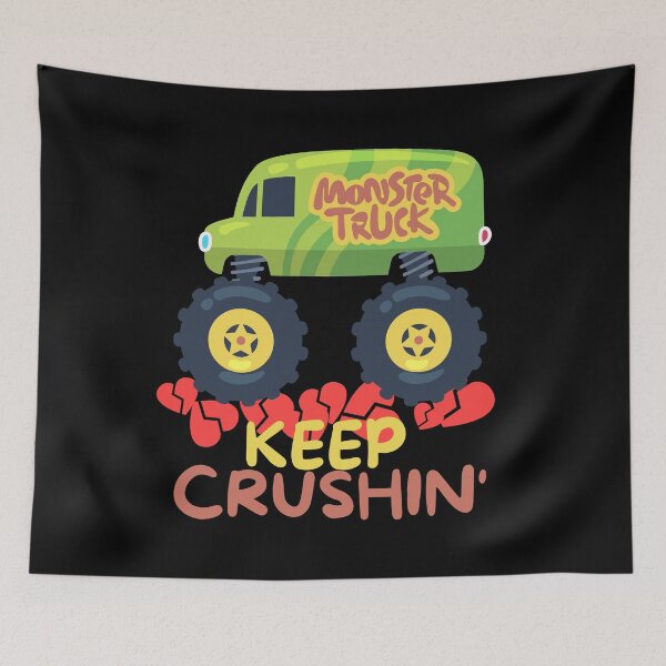 Item preview, Kids I Crush Hearts Monster Truck Toddler Boys Valentines| Kids Valentines Day Monster Truck Boys Toddler Keep Crushing| Keep Crushing monster truck designed and sold by droolingdreams.