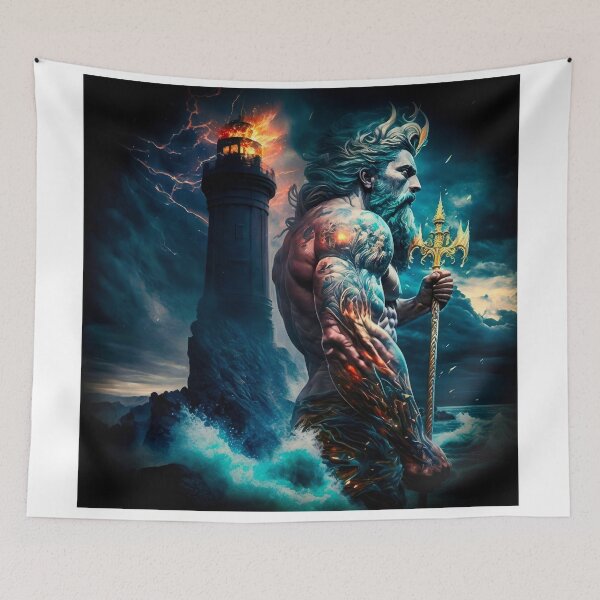 Artikelvorschau, Poseidon Gott des Meeres entworfen und verkauft von illstaticart.