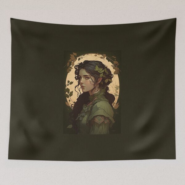 Item preview, Raven Haired Irish Girl designed and sold by ArtNouveauChic.