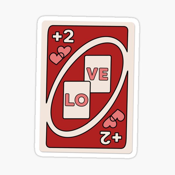 UNO reverse heart card Sticker for Sale by caitlynnjoy