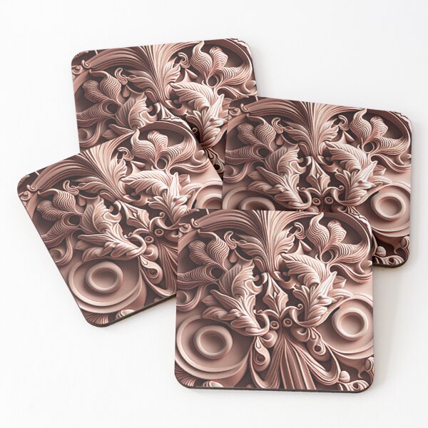 Item preview, Clay Delicate Baroque Industrial Pattern Digital Painting designed and sold by CodeAndColors.
