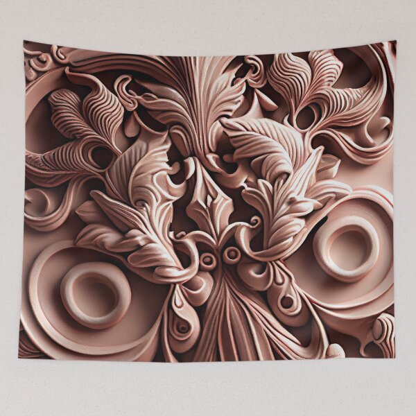 Item preview, Clay Delicate Baroque Industrial Pattern Digital Painting designed and sold by CodeAndColors.