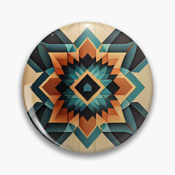 Artikelvorschau, Crafty Geometric Western Pattern Digital Painting entworfen und verkauft von CodeAndColors.