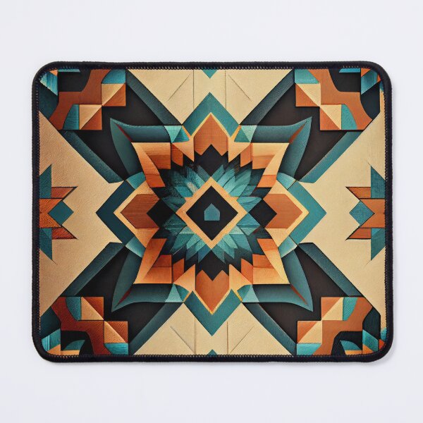Artikelvorschau, Crafty Geometric Western Pattern Digital Painting entworfen und verkauft von CodeAndColors.