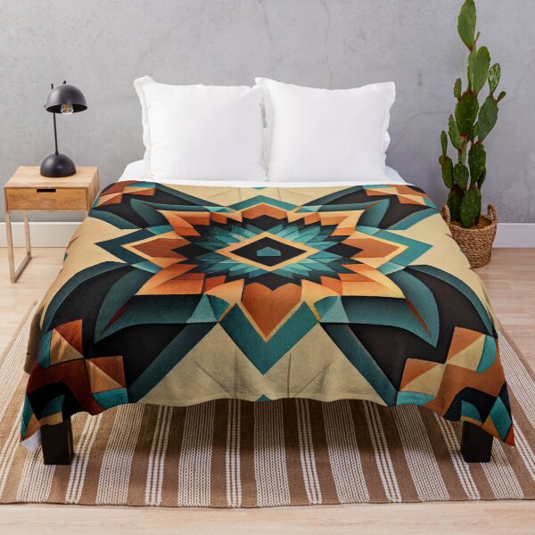 Item preview, Crafty Geometric Western Pattern Digital Painting designed and sold by CodeAndColors.
