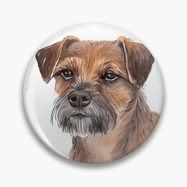 Artikelvorschau, Watercolor Painting of Border Terriers Small Dog Breed entworfen und verkauft von Nalaxation.