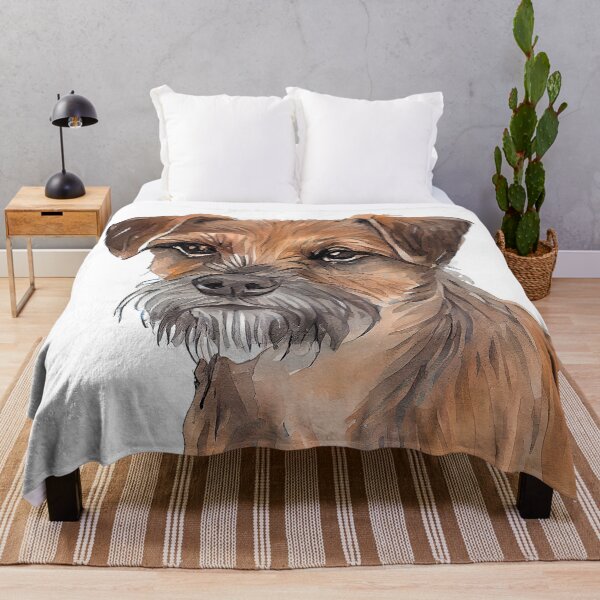 Item preview, Watercolor Painting of Border Terriers Small Dog Breed designed and sold by Nalaxation.