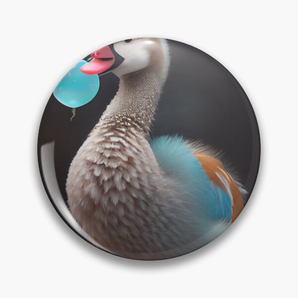 Artikelvorschau, Gumball Gander on a Feather Digital Painting entworfen und verkauft von CodeAndColors.