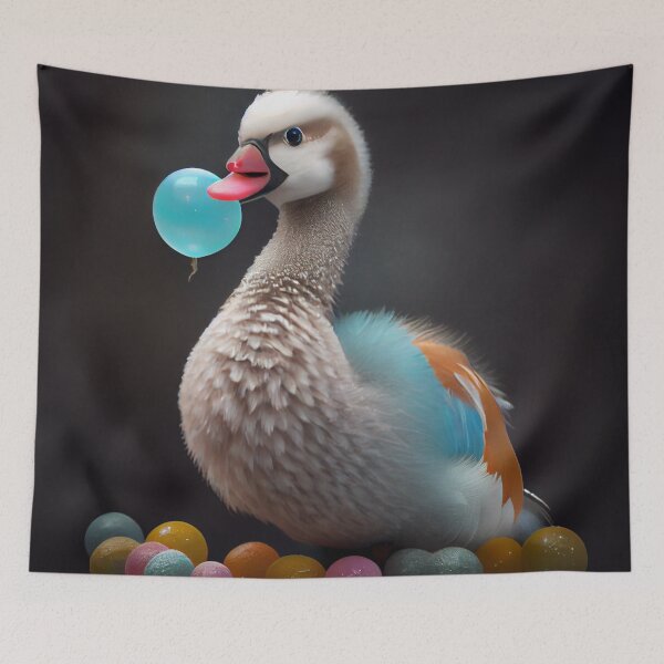 Aperçu de l'œuvre Gumball Gander on a Feather Digital Painting créée et vendue par CodeAndColors.