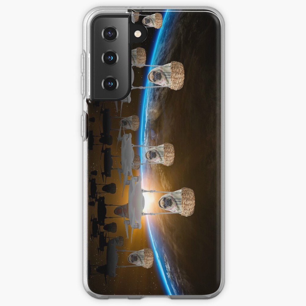 Pugvasion Alien Invasion by Drone Case & Skin for Samsung Galaxy