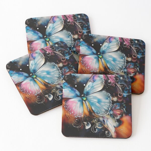 Item preview, Ethereal Escape: Pale Blue Butterfly in Smoke designed and sold by ambyai.