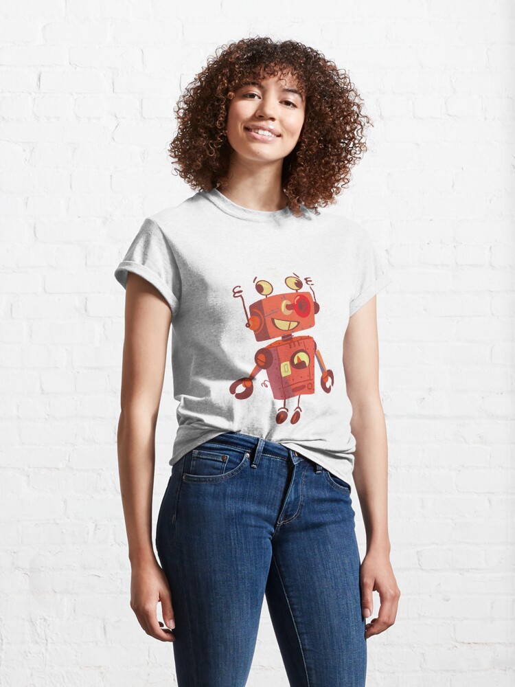 Alternate view of robot toy has dizziness Classic T-Shirt