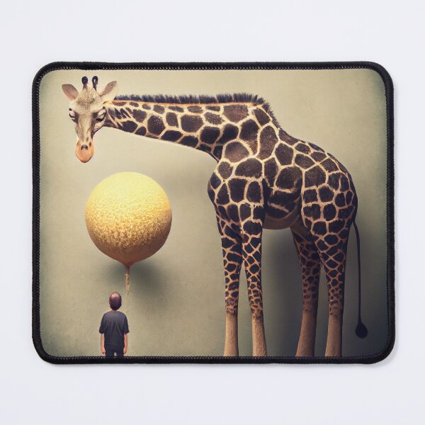 Item preview, A Surprising Alibi Giraffe and Rubber Digital Painting designed and sold by CodeAndColors.