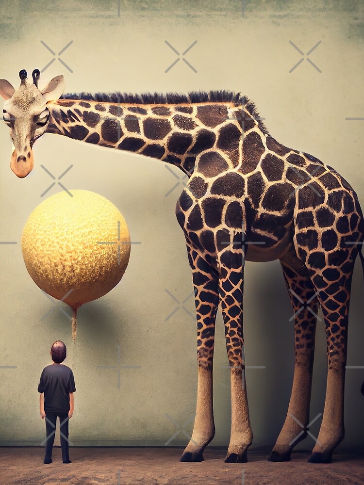 Thumbnail 3 von 3, Tuch, A Surprising Alibi Giraffe and Rubber Digital Painting designt und verkauft von CodeAndColors.