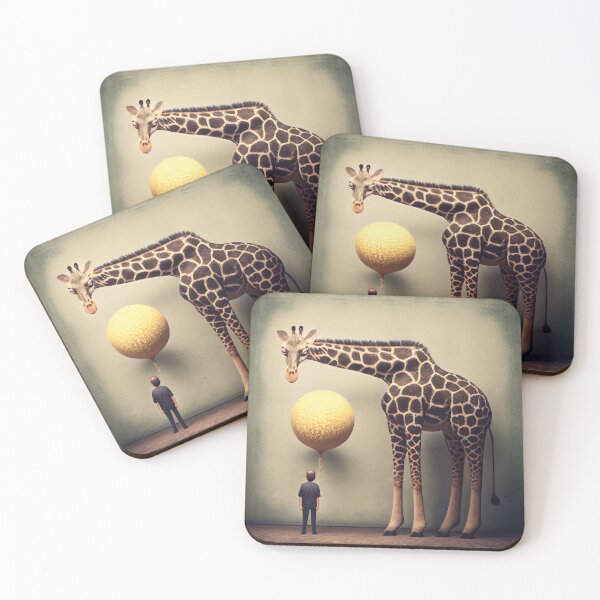 Item preview, A Surprising Alibi Giraffe and Rubber Digital Painting designed and sold by CodeAndColors.