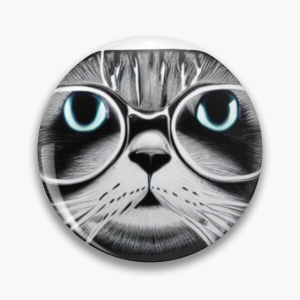 Item preview, Cool drawing of a cat with glasses designed and sold by perezp1987.