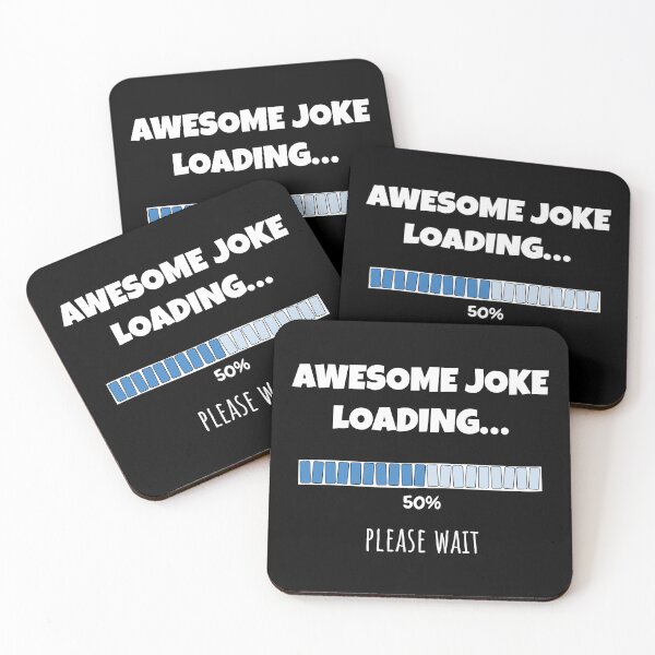 Item preview, Awesome Joke Loading... Please wait | Funny and witty loading bar text design designed and sold by ArtworkbyEmmy.