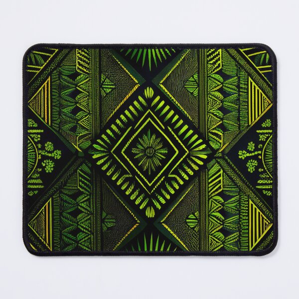 Artikelvorschau, Green African Pattern Digital Painting entworfen und verkauft von CodeAndColors.