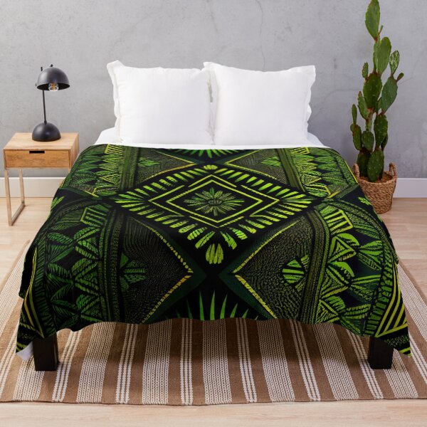 Item preview, Green African Pattern Digital Painting designed and sold by CodeAndColors.