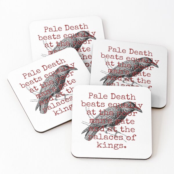 Item preview, Pale Death Beats Equally - Death Quote  designed and sold by CrankyOldDude.