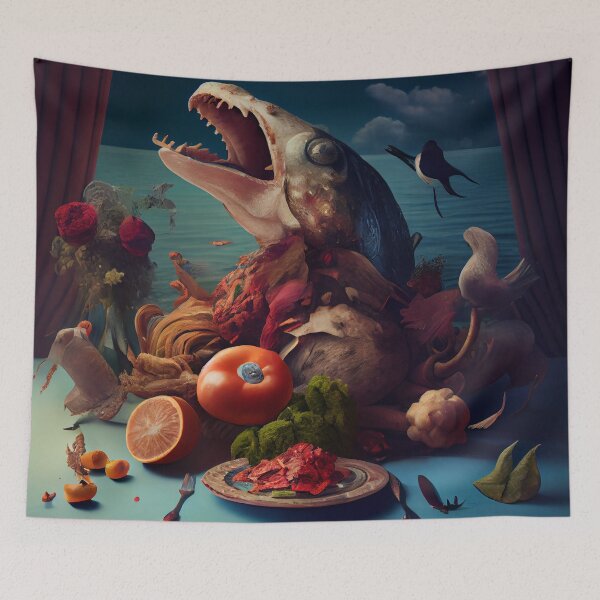 Item preview, A Surreal Feast Digital Painting designed and sold by CodeAndColors.