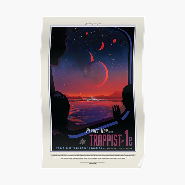 Trappist 1e, Travel Poster Poster