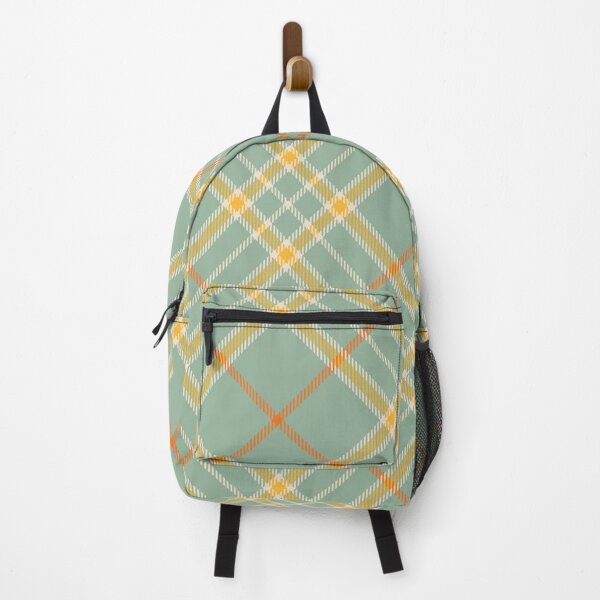 Item preview, Vintage 70'S plaid light green yellow orange background designed and sold by UnaWu533.