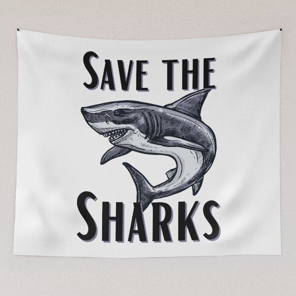 Item preview, save the sharks designed and sold by addict2reading.