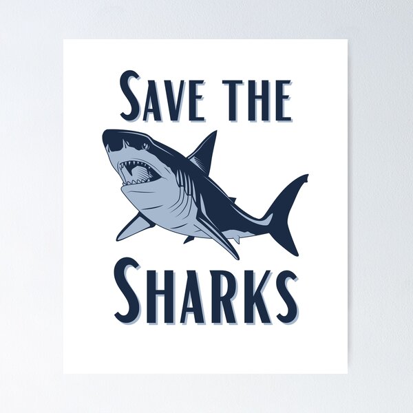 Item preview, save the sharks designed and sold by addict2reading.
