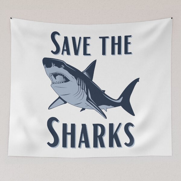 Item preview, save the sharks designed and sold by addict2reading.
