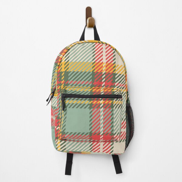 Item preview, Vintage 70'S plaid khaki coral yellow olive background designed and sold by UnaWu533.
