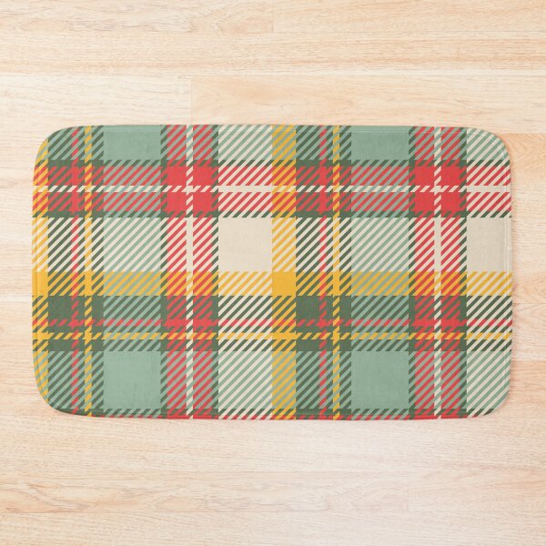 Item preview, Vintage 70'S plaid khaki coral yellow olive background designed and sold by UnaWu533.
