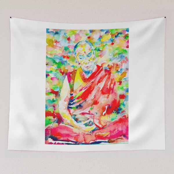Item preview, 14th DALAI LAMA - TENZIN GYATSO - watercolor portrait.3 designed and sold by lautir.