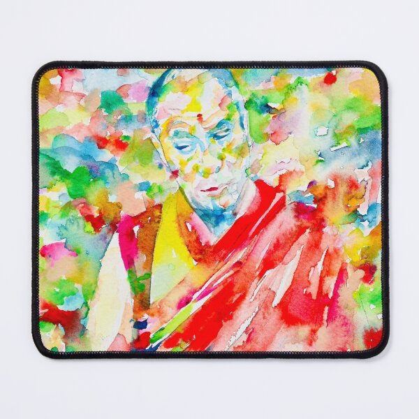 Item preview, 14th DALAI LAMA - TENZIN GYATSO - watercolor portrait.3 designed and sold by lautir.