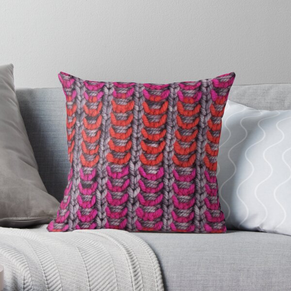 Neon Mikkey Knit Throw Pillow