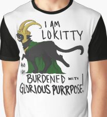 Lokitty Dark Lettering Full Quote Graphic T-Shirt
