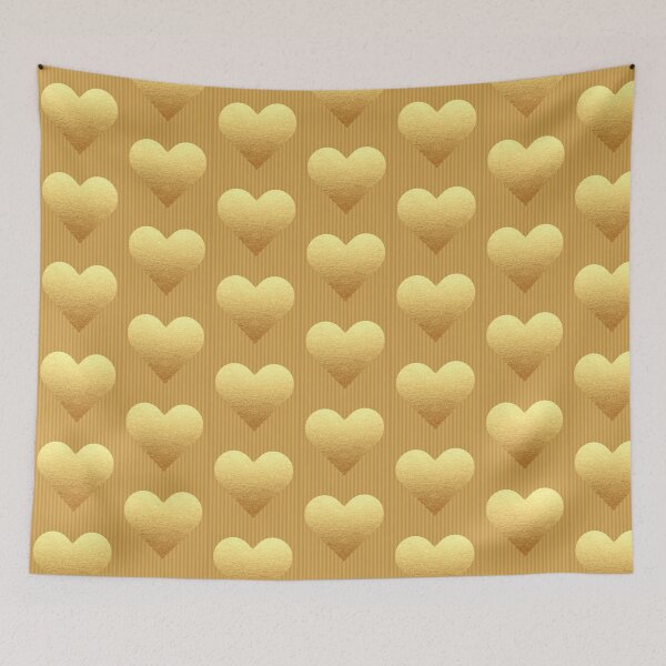 Item preview, Golden Hearts, pattern, designed and sold by LuFilu.
