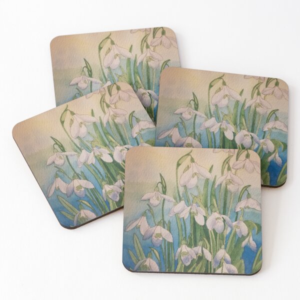 Item preview, Snowdrops watercolour painting  designed and sold by esvb.