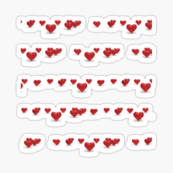 Red heart emoji Sticker for Sale by designsbyzw