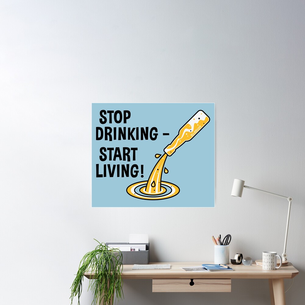 Don't Stop Drinking Stop Sign Sticker - U.S. Custom Stickers