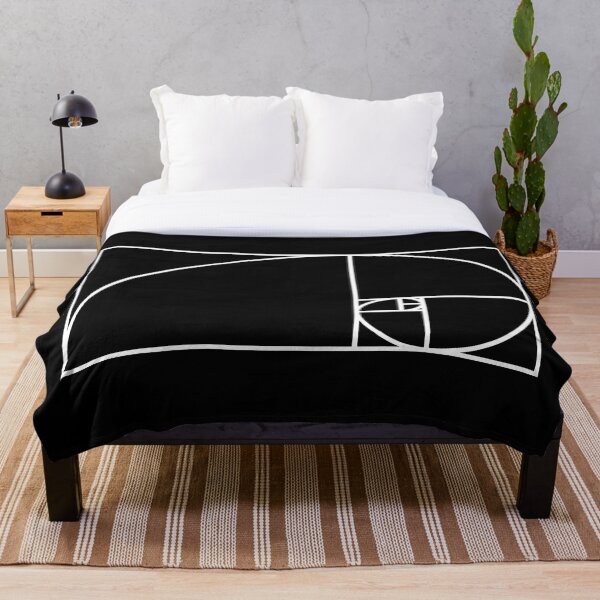 Spiral Fibonacci Throw Blanket