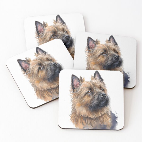 Item preview, Watercolor Painting of Cairn Terrier Small Dog Breed designed and sold by Nalaxation.